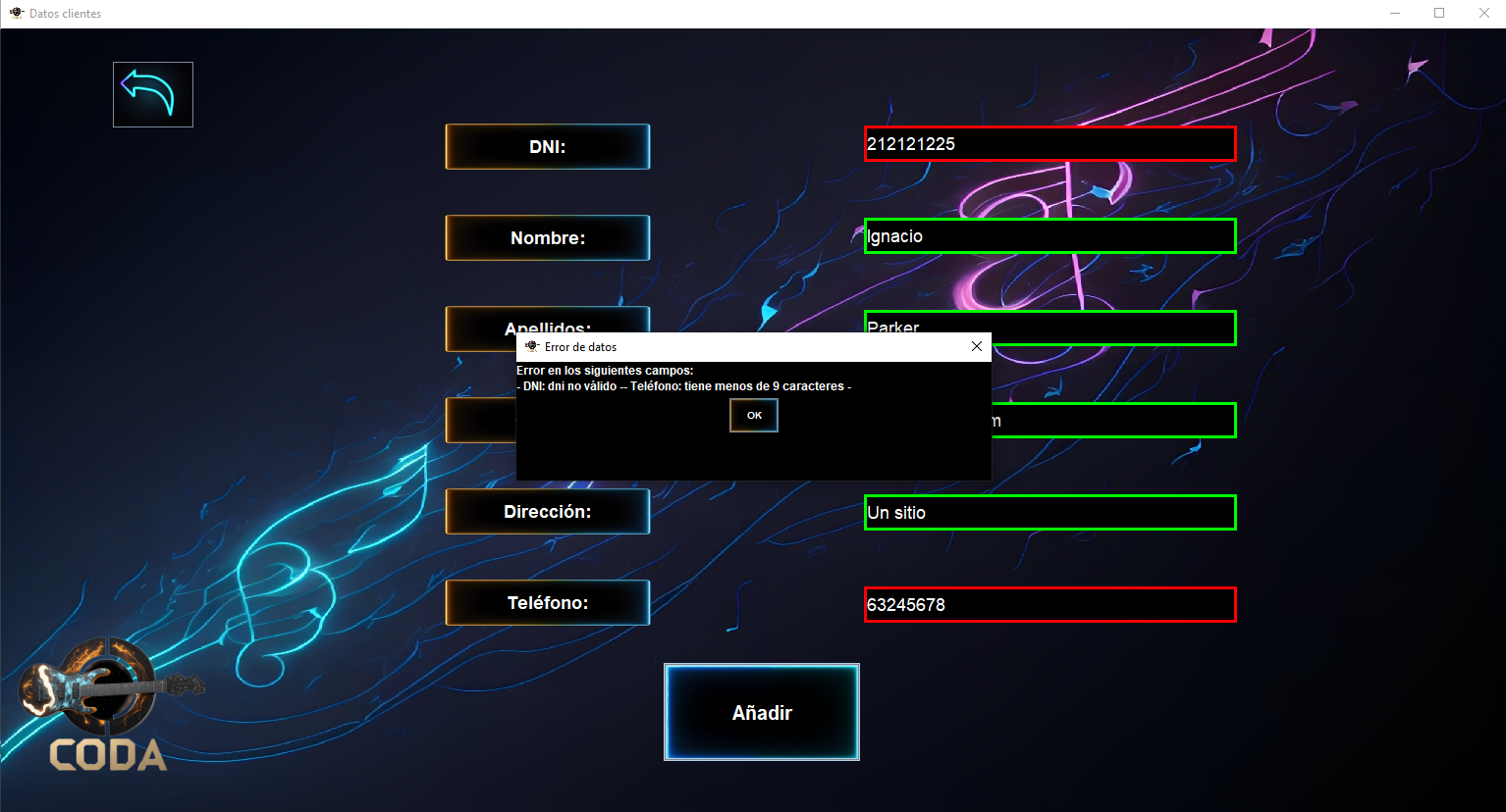 Product screen